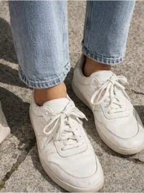 Tread by Everlane White Leather Sneakers Women’s Size 10 Excellent Condition